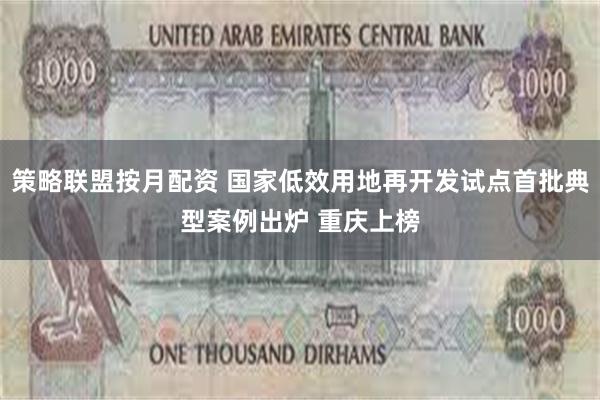 策略联盟按月配资 国家低效用地再开发试点首批典型案例出炉 重庆上榜