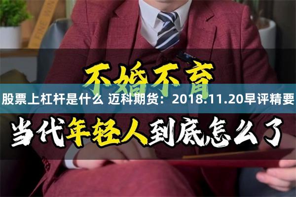 股票上杠杆是什么 迈科期货：2018.11.20早评精要