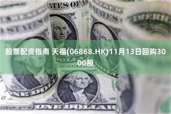 股票配资指南 天福(06868.HK)11月13日回购3000股